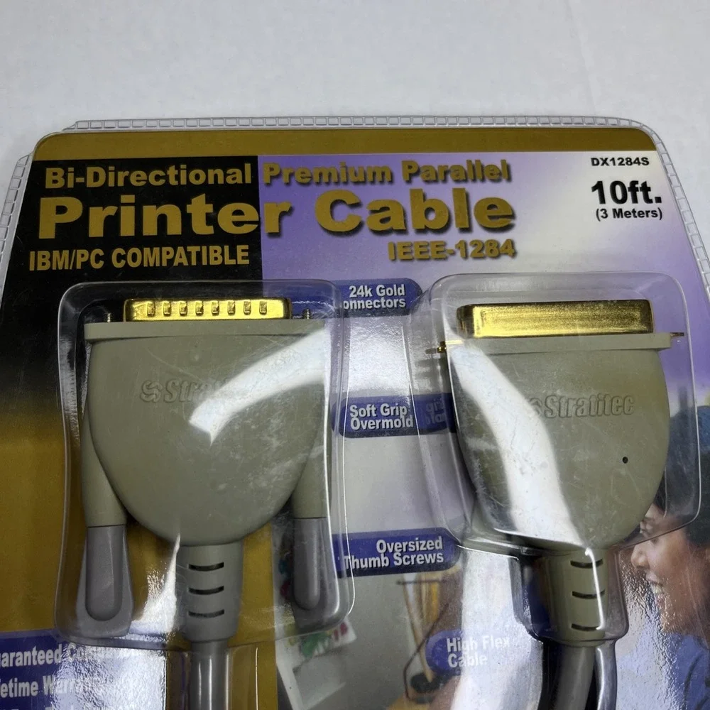 Parallel Printer Cable IBM/PC 10' Premium IEEE 1284 NEW IN BOX